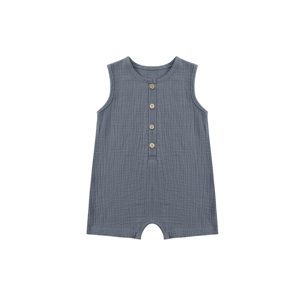 City Stroll Playsuit - Button (Greyish blue)