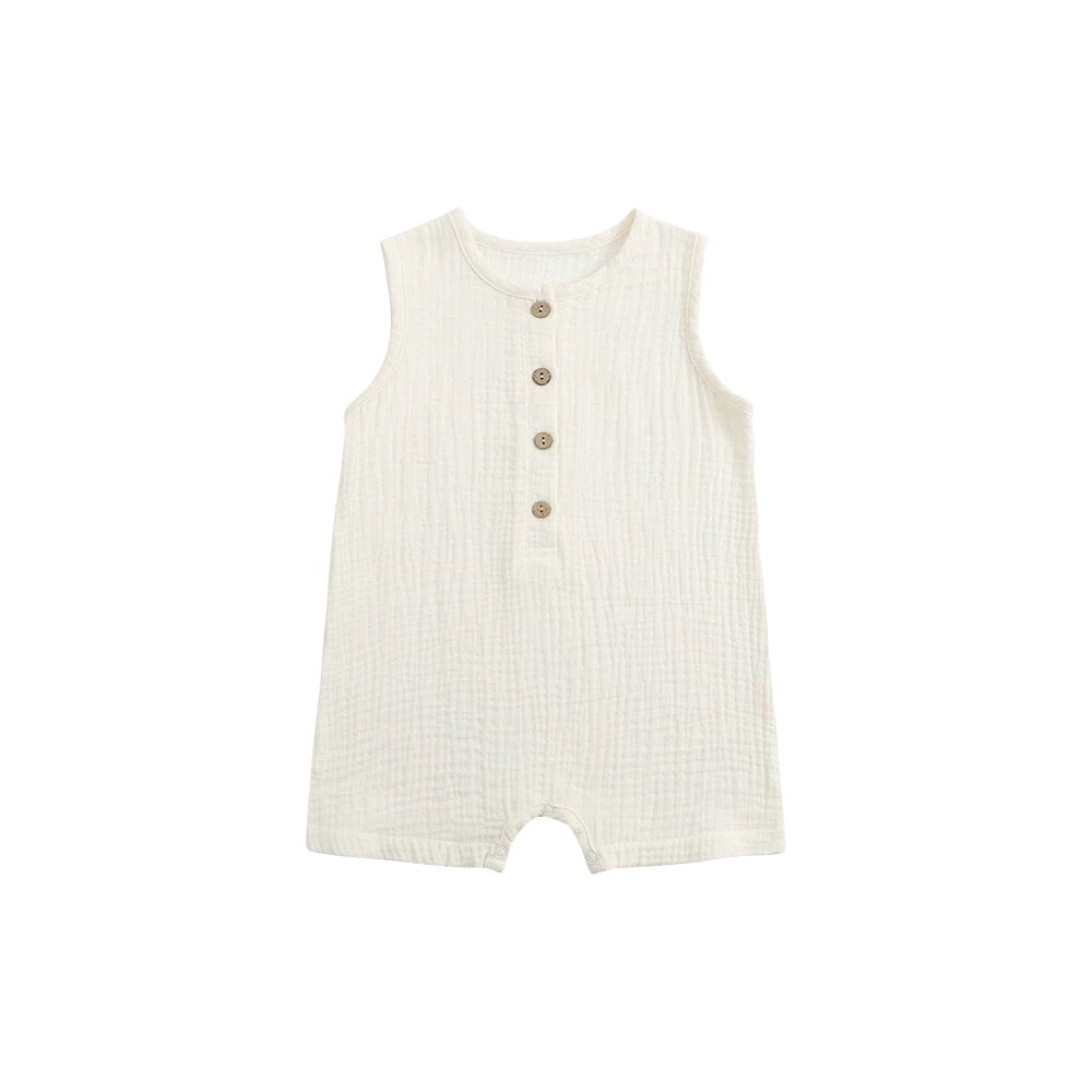 City Stroll Playsuit - Button (Milky white)