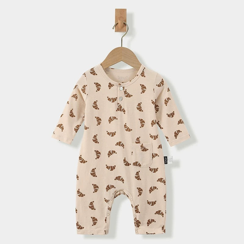 Non-footie Sleepsuit - Croissant